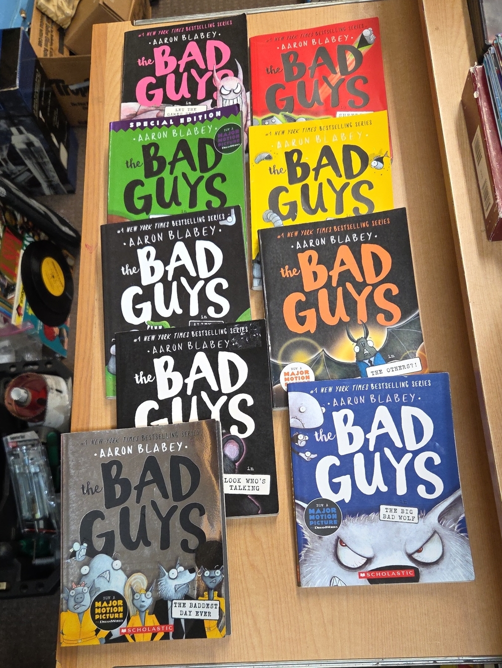LOT OF 9 THE BAD GUYS BOOKS by AARON BLABEY